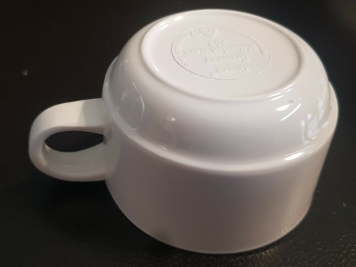 Set 4 St. Gimex Germany Melamin Tasse weiss uni Kaffee Becher Kunststoff Camping - Bild 6 von 9