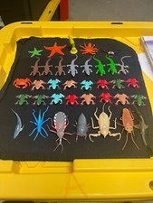 Plastic Animals Dinosaurs And Insects Toys Lot Of 72 Figures Lizards Frogs Dinos