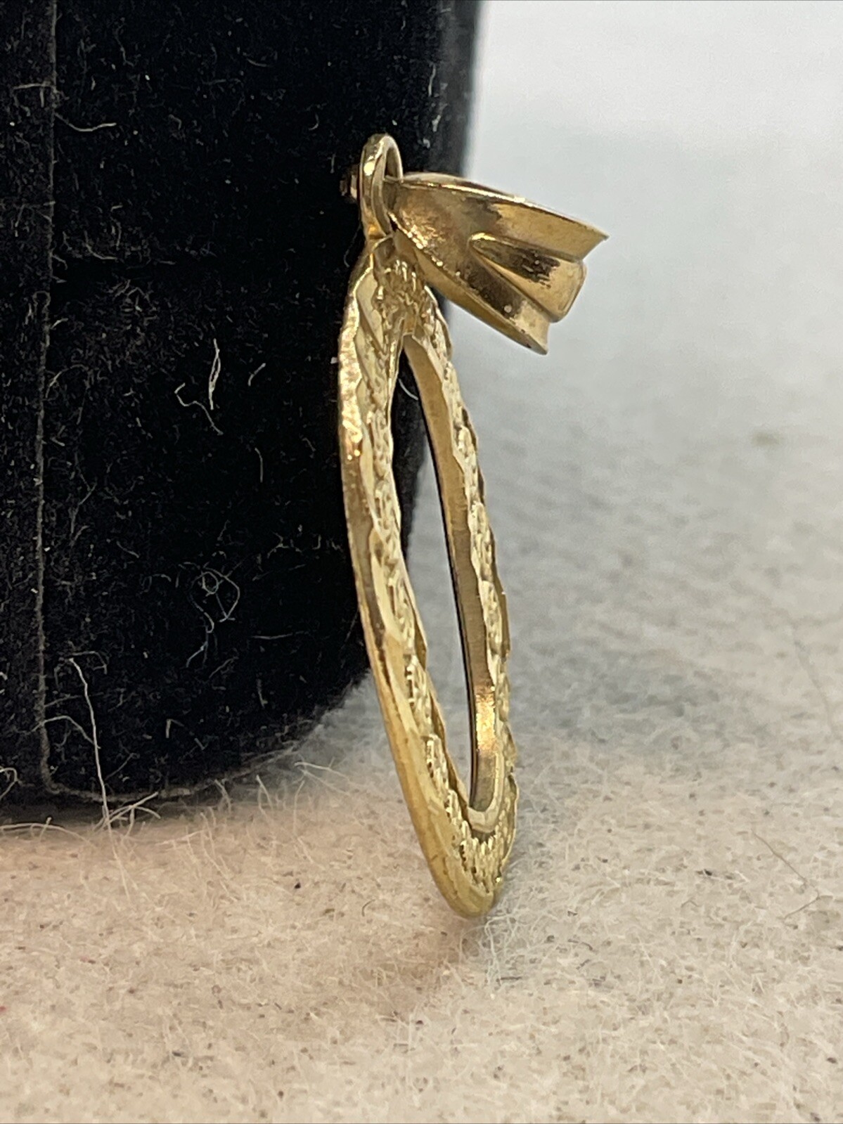 Solid 10K Yellow Gold Diamond Cut INITIAL LETTER … - image 17