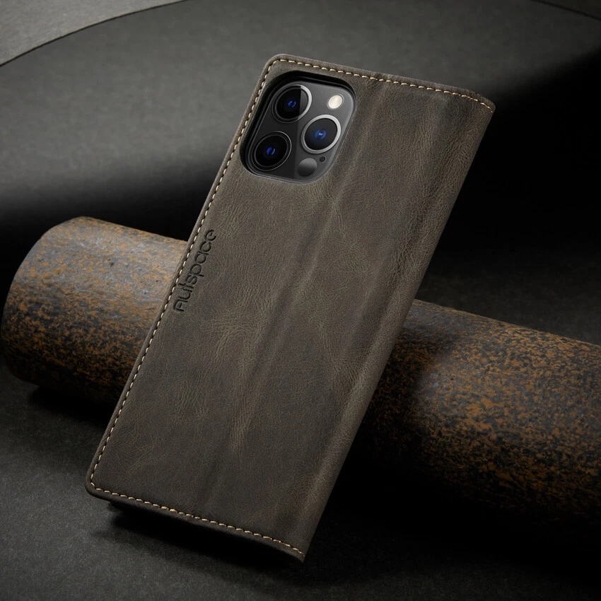 For iPhone 16e/16/15/14/13/12/11 XR SE 8 Leather Wallet Case Magnetic Flip Cover - Image 4 of 4