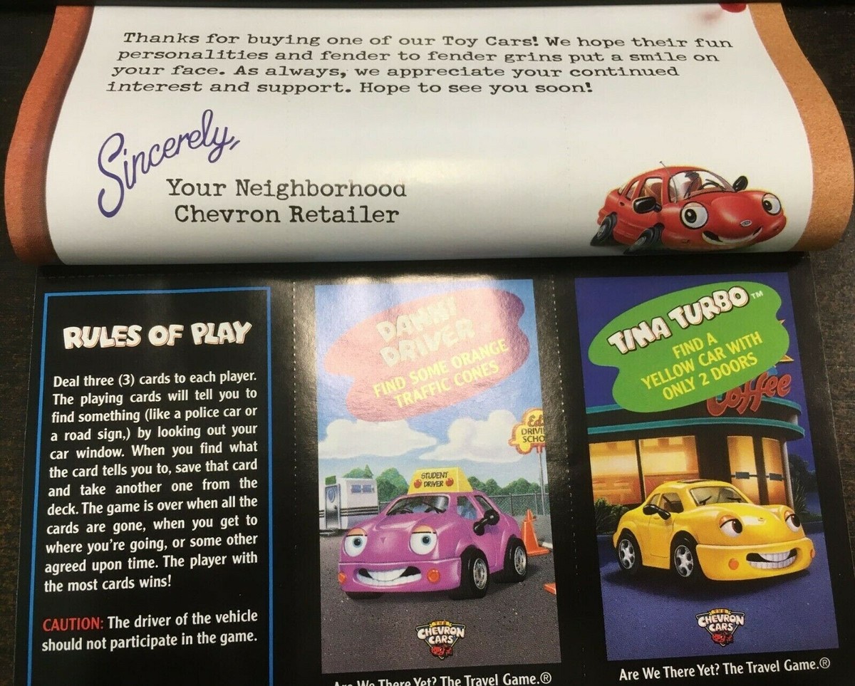 Chevron Cars Bonus Booklet + Are We There Yet? Card Game! RARE | eBay