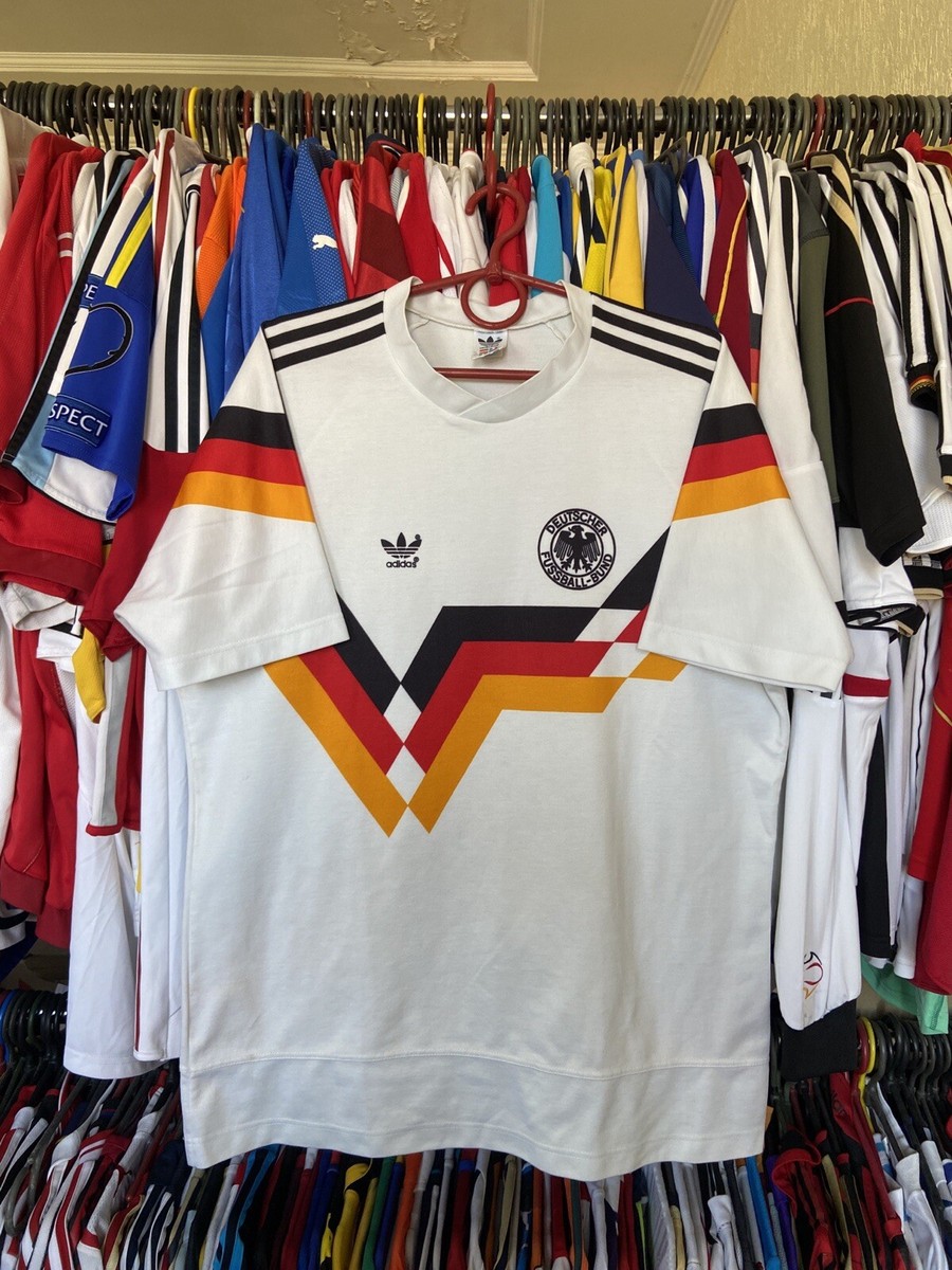 GERMANY 1990 1991 HOME FOOTBAL SHIRT SOCCER JERSEY ADIDAS sz L MEN