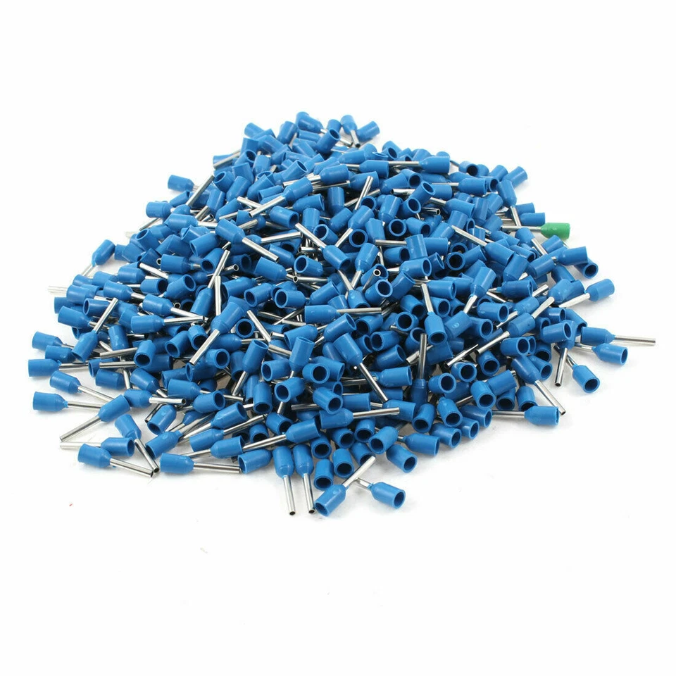 1000Pcs Wire Copper Crimp Connector Insulated Pin Terminal for AWG 18 ✦KD - Image 3 of 4