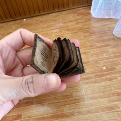 #ad 1 12 Scale Dollhouse Miniatures Accessories Vintage Burnt Magic Book Handmade $8.39