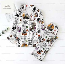 Halloween Jack Skellington Pajamas Set, Jack Skellington Shirt, Nightmare