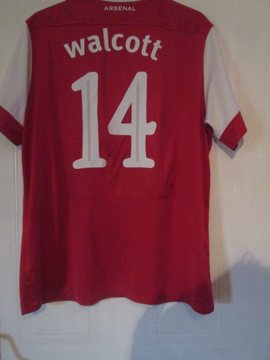 Arsenal 2010-2011 Home Walcott 14 Football Shirt Size XXL Gunners /43464