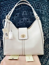 £259 Radley Leather Longacre Medium Chalk White Shoulder Handbag New With Tags 