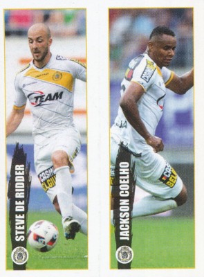 151-152 STEVE DE RIDDER JACKSON KANINCHEN KS.LOKEREN STICKER PRO LEAGUE 2017 PANINI