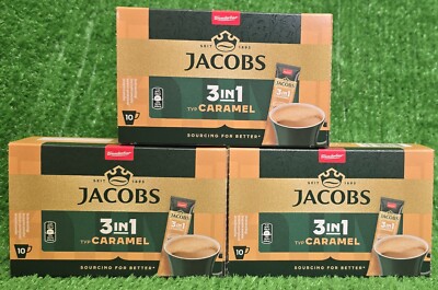 (49,11 /kg) 3x Jacobs Kaffee Instant Getränk 3 in1 Caramel 10x11,2g Versand 0 