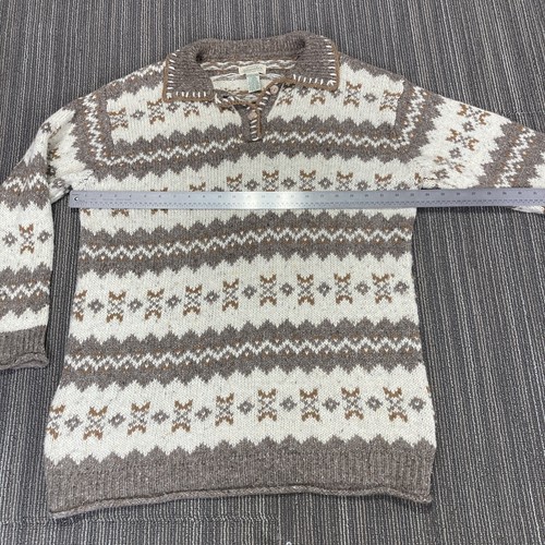 Vintage St Johns Bay Wool Blend Sweater Mens XL Fair Isle Henley Grandpa Heavy - Picture 14 of 24
