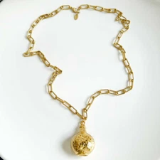 New 30" Zara Bold 3D Kettle Pendant Necklace Retro Women Party Vacation Jewelry