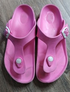 neon pink birkenstocks