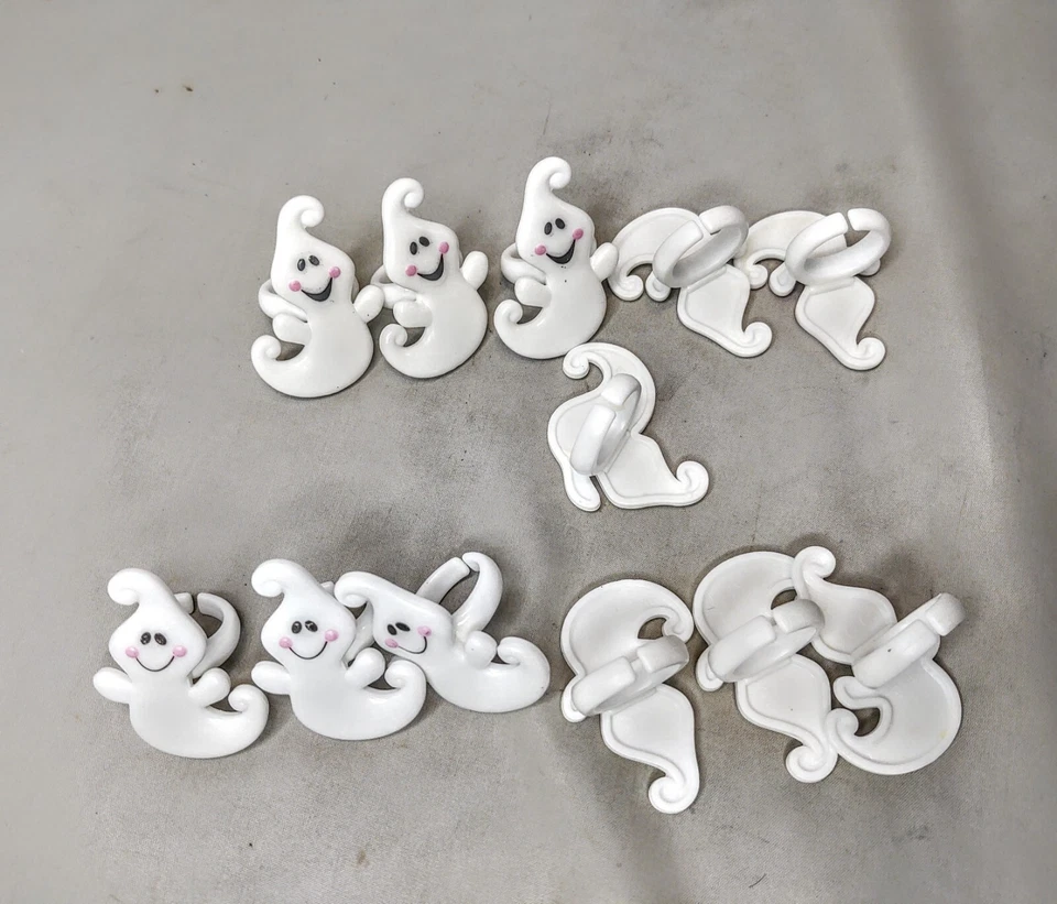 Juego de 12 anillos de plástico para adornar cupcakes pastel fantasma suministros para fiestas de Halloween Foto 4 de 4