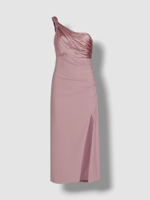 $495 Cinq à Sept Women's Pink Trenton One-Shoulder Midi Dress Size 0