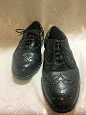 Men's Vtg. USA Made Dexter Black Leather Wingtip Shoes Size 9M