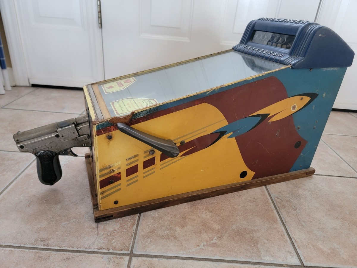 Vintage Challenger Penny Shooting Gallery Arcade Game Coin Op