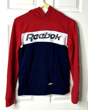 Reebok Youth Pullover Hoodie - Red, White  Blue - Size 14/16 - EUC