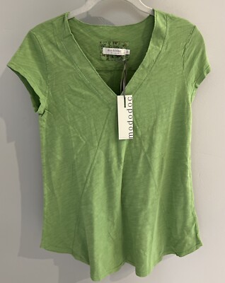 NWT Sundance Catalog Green Short  Sleeve  Everyday Essential  T Shirt sz  XS $58