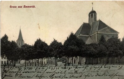 1909 AK Emmerich Ev Kirche Verlag H Ressing Greta Blattersbach Rüdesheim - Bild 1 von 2