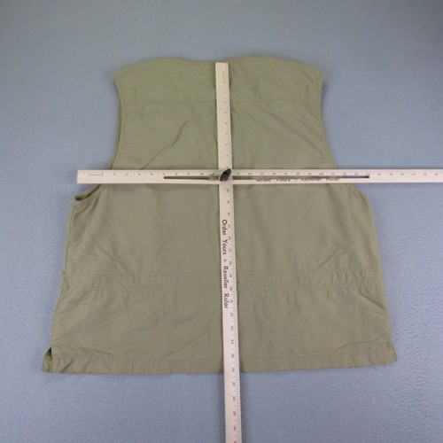 Vintage Royal Robbins Vest Mens XL Khaki Beige Tan Snap Up Fishing Camping ^ - Picture 6 of 12