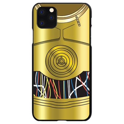 Hard Case Cover for iPhone / Samsung Galaxy C3PO-inspired gold with wires