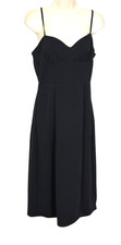 Urban Outfitters dress sz M black milkmaid coquette goth front slit cutout back