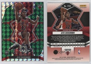 2021-22 Panini Mosaic Rookies Green Mosaic Prizm Ayo Dosunmu #233 Rookie RC