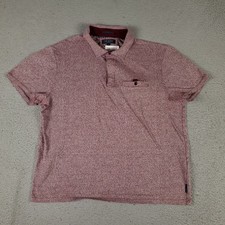 Ted Baker London Polo Shirt Mens Size 5 Red Casual Short Sleeve RUNS SHORT 