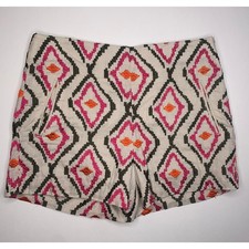 Ann Taylor LOFT linen embroidered The Riviera chino shorts high rise size 4