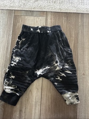 Posh Kiddos Black & White Harem Shorts Size 6