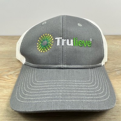 Trulieve Mesh Gray Hat Snap Back Adult Size OSFA Gray Baseball Cap