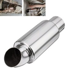 2.5'' Inlet 2.5'' Outlet Car Stainless Steel Exhaust Muffler Resonator Universal