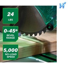 NEW 10-Inch Single Bevel Compound Miter Saw, 15-Amp Power Saw with Xact Cut S...