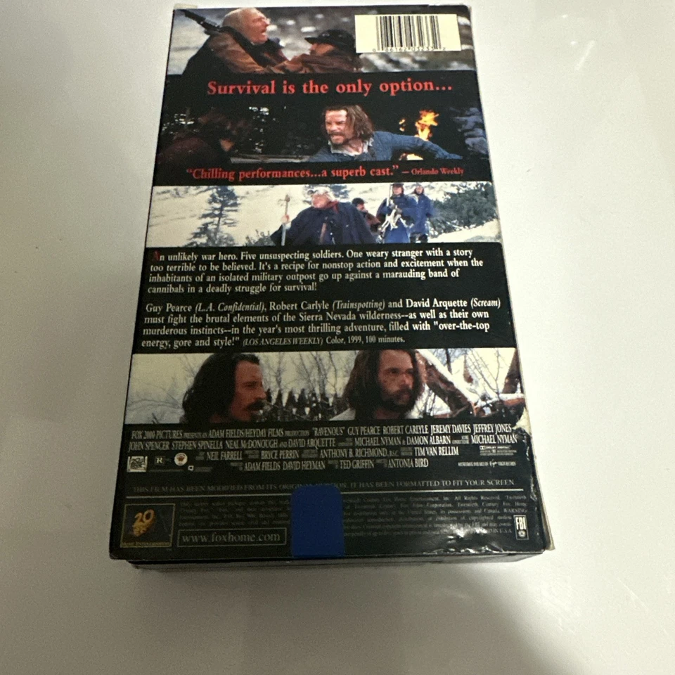 Ravenous VHS - Guy Pearce , Robert Carlyle , David Arquette - Rare OOP - Image 4 of 4