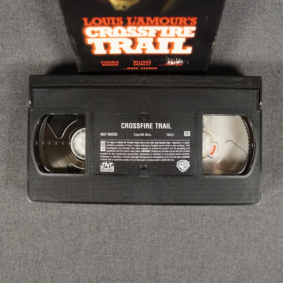 Crossfire Trail VHS Tom Selleck Louis L'Amour Western Movie TNT Original Warner - Image 2 of 4
