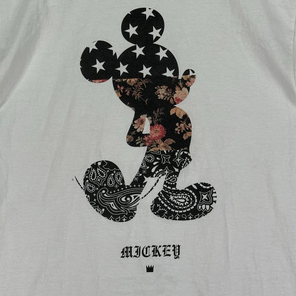 Neff Youth Mickey Mouse Swag X Disney Camiseta Manga Corta Camiseta Blanca Grande Nueva Foto 2 de 4
