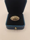 Vintage Designer RJ Greek Key Cut-Out Design Sterling Silver Ring - SZ 10