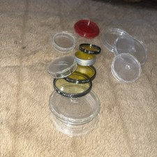 Vintage USSR Yellow Camera Filters Set ZHS-12 ZHS-17 ZHS-18 Soviet Photo Filters