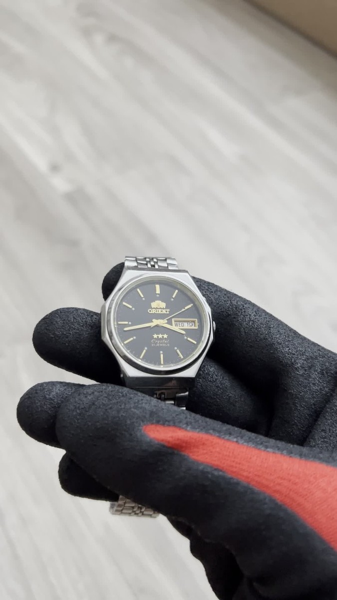 Vintage Orient Black Dial Rare Octagon Tri Star Automatic 21 Vintage Orient Black Dial Rare Octagon Tri Star Automatic 21