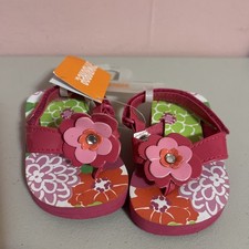 NWT Baby Gymboree Pink Floral Sandals Size 3-4