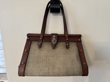 Original Tweed Leather John Romain Vintage Handbag, Conditional Issues