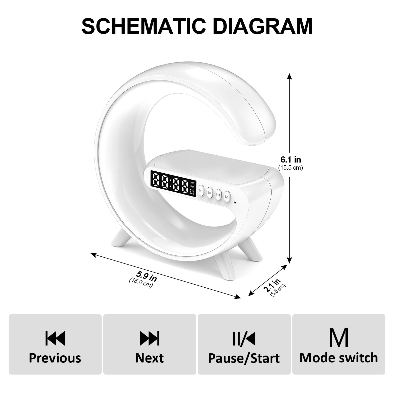 Wake Up Light Alarm Clock for , Table Bedsides Lamp with Sunrise Simulation, ...