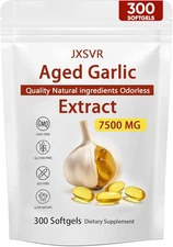 Elare Aged Garlic Extract Capsules Organic 7500Mg Odorless Supplement 300 Softge