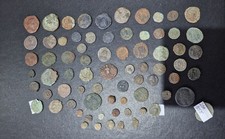 Ancient Roman Mostly Bronze Coin Lot mixed condition over 75 Coins nice variety