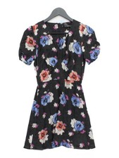 Topshop Skater Mini Dress UK4 in Black