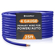 4 Gauge Wire 25ft Copper Clad Aluminum Car Amp Power Ground Battery Audio