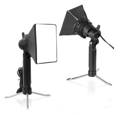 Mini Softbox Photography Lighting Kit, Portable 4x4.8in Continuous Lighting L...