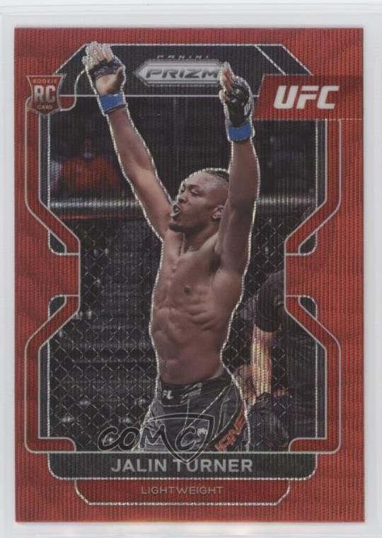 2022 Panini Prizm UFC Ruby Wave Prizm Jalin Turner #164 ng3