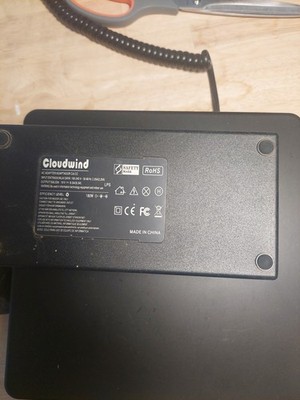 Cloudwind 19V 9.5 A  180W Laptop AC Adapter Charge Power Supply Tested