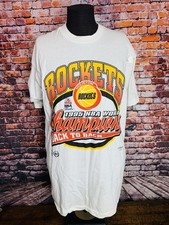 Vintage 1995 NBA Houston Rockets Champions Back to Back T Shirt Sz XL NOS